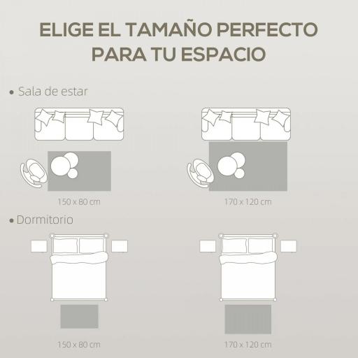 Alfombra Salón 170x120 cm Lavable en Lavadora Pelo Corto Estilo Moderno Tapete para Sala de Estar Dormitorio Gris Oscuro [3]