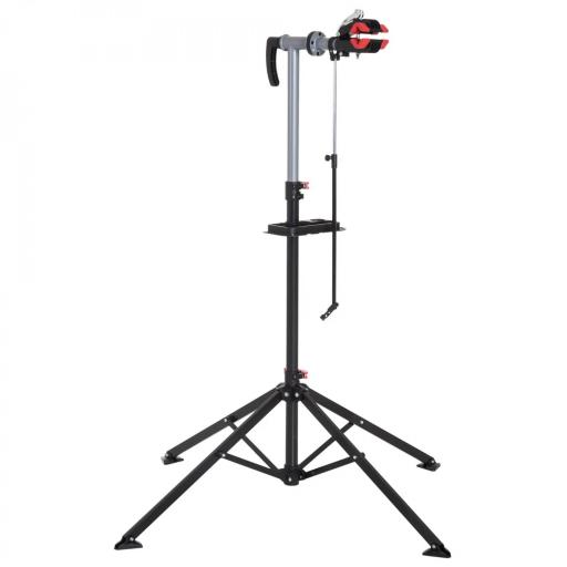 Soporte de Reparación Caballete para Bicicleta con Altura Ajustable y Giratorio 100x100x109-180 cm Negro [9]