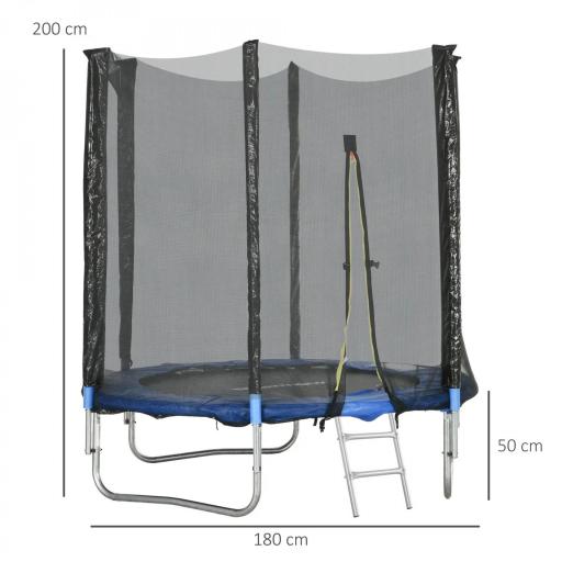 Trampolín de exterior con red de seguridad 180 cm para niños y adultos [2]