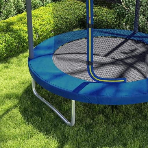 Cama Elástica Infantil Trampolín para Niños +6 Años con Red de Seguridad Ø183x200 cm Azul [5]