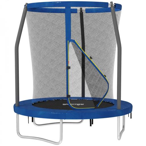 Cama Elástica Infantil Trampolín para Niños +6 Años con Red de Seguridad Ø183x200 cm Azul [10]