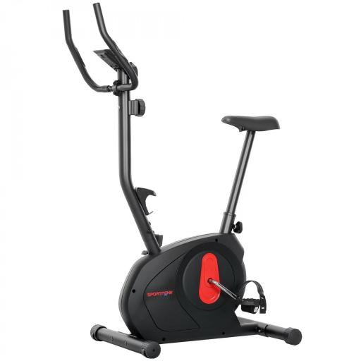 Bicicleta Estática con Resistencia Magnética Ajustable Sensor Pantalla LCD y Asiento Regulable 88x50,5x131,5 cm Negro [9]