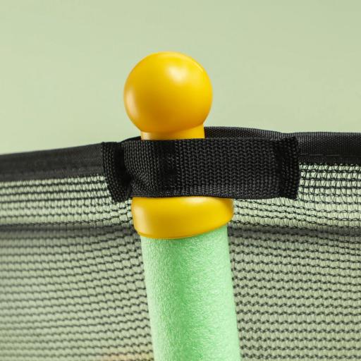 Cama Elástica Infantil Trampolín para Niños +3 Años con Red de Seguridad Ø163,5x190 cm Verde [6]