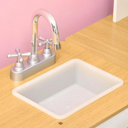 Cocina de Juguete de Madera para Niños de +3 Años Cocinita de Juguete con Luz Sonidos y Taburete Blanco [1]