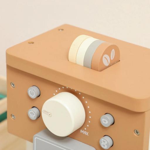 Set Máquina de Café Juguete de Madera para Niños a Partir de 3 Años con Accesorios, Marrón [6]