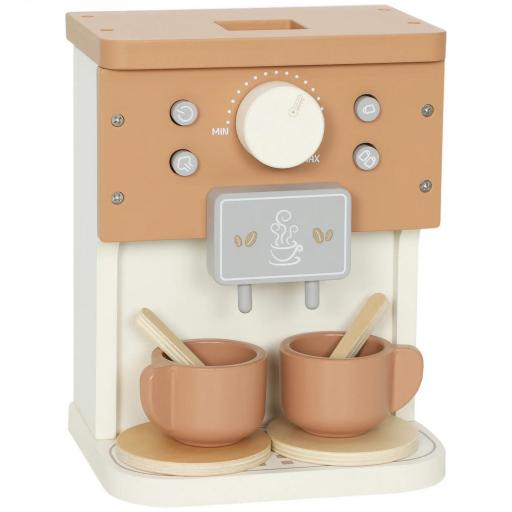 Set Máquina de Café Juguete de Madera para Niños a Partir de 3 Años con Accesorios, Marrón [3]