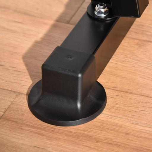 Banco de Pesas Multifuncional Banco de Musculación con Respaldo Ajustable Soporte de Barras Extensión de Piernas Almohadilla de Predicador Mariposa Entrenamiento en Gimnasio Oficina Negro [7]