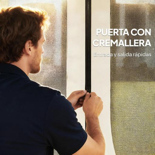  4 Paneles Laterales 3,4x2 cm para Carpa de Jardín Tela Mosquitera para Cenador Gazebo con Cremalleras y Anillas Negro [3]