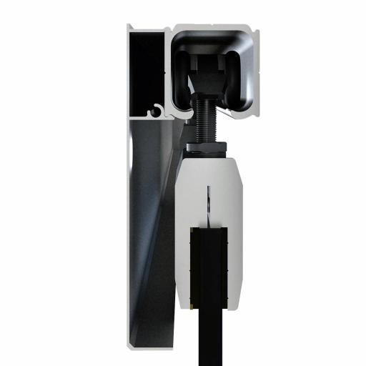 Puerta Corredera de Cristal 102,5x205 cm Puerta Corrediza Deslizante con Riel de Cristal de Seguridad Translúcido [6]