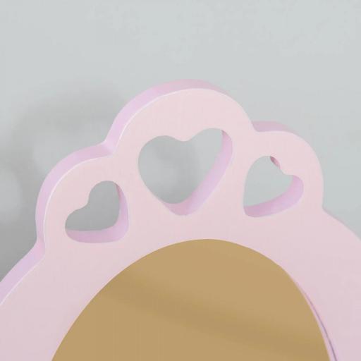 Tocador Infantil de Madera para 3-6 Años con Cajón Taburete a Juego y Espejo Tipo Princesa 60x36x88 cm Rosa [6]