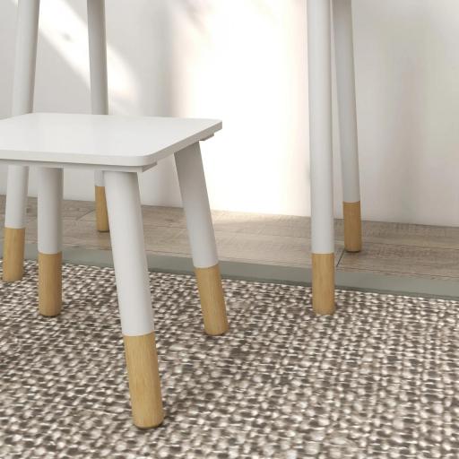 Tocador de Maquillaje para Niñas de +3 Años Tocador Infantil con Taburete y Espejo Diseño Sencillo Blanco [7]