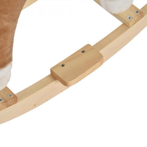 Juguete Balancín de Felpa Suave con Música Relinchos Sonidos de Galope Boca y Cola Móviles 65x32,5x61 cm Marrón [9]