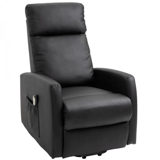 Sillón Levanta Personas Sillón Relax Eléctrico Sillón Elevador Reclinable 145° con Control Remoto 67x95x105 cm Negro [8]