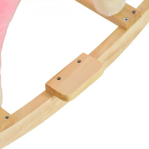 Juguete Balancín de Felpa Suave con Música Relinchos Sonidos de Galope Boca y Cola Móviles 65x32,5x61 cm Rosa [6]