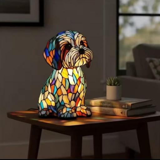 Lámpara Perro Estilo Tiffany [3]
