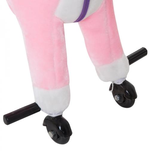 Caballito Infantil +2 Años Caballo con Ruedas Sonidos de Relincho Palos Pedales 55x23x60 cm Rosa [6]