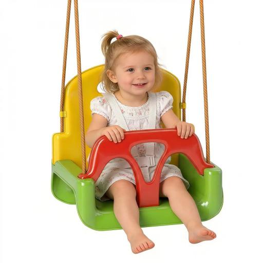 Columpio para Bebés con Respaldo Desmontable y Barra en T para 9-36 Meses 42x33x120-180 cm Multicolor [8]