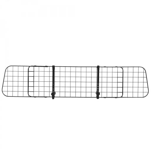 Barrera Protectora de Coche para Perros para Vehículo Universal Barrera Protectora Metálica Extensible para Asientos Traseros Maletero Equipaje Automóvil 91-152x30 cm Negro [4]