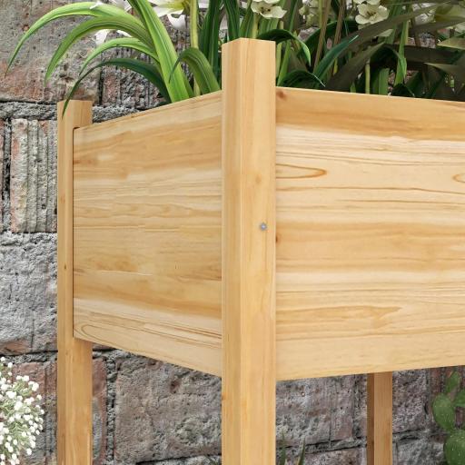 Huerto Urbano Elevado 115x55x80 cm Jardinera de Cultivo con Tela no Tejida para Cultivo Plantas Flores Verduras Natural [8]
