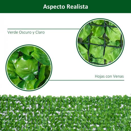 Seto Artificial en Rollo 3x1m para Valla Balcón Barandilla Valla de Privacidad Planta Decorativa PE [5]