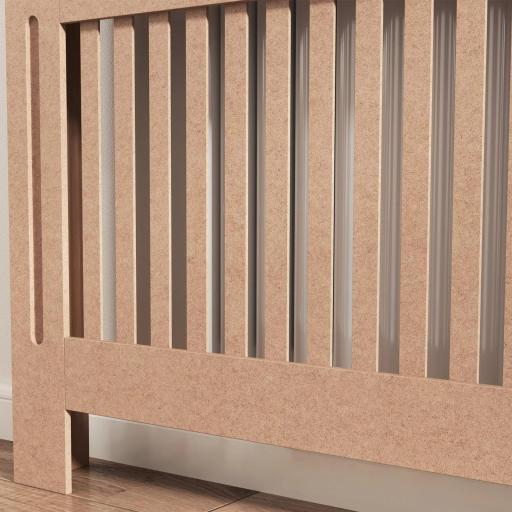 Cubre Radiador Cubierta para Radiador con Dispositivo Antivuelco Diseño Moderno 112x19x81cm Madera Natural [6]
