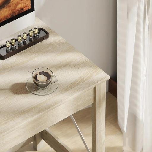 Escritorio Moderno Mesa Escritorio Mesa de Ordenador Fácil de Montar para Oficina Estudio 105x50x76 cm Natural [3]