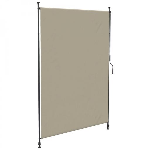 Toldo Vertical Exterior 200x305 cm Pantalla de Privacidad Enrollable Ajustable con Manivela Protección UV 40+ Arena [4]