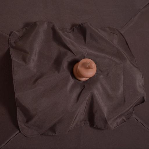 Sombrilla de Jardín Rectangular 200x150x235 cm Inclinable con Anti-UV y Poste de Madera para Terraza Patio Café [7]