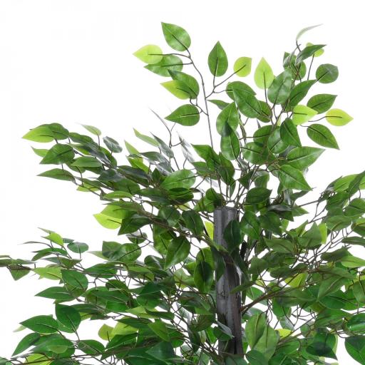 Planta Artificial Ficus Artificial de 145 cm con 756 Hojas y Maceta para Decoración Interior Ø20x145 cm Verde [8]