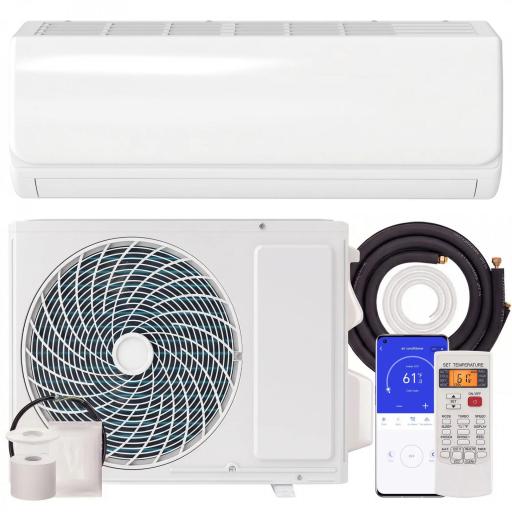 Aire Acondicionado Split Inverter 12000 BTU con Bomba de Calor WiFi y Control por Voz para 18 m² con Kit de Instalación [7]