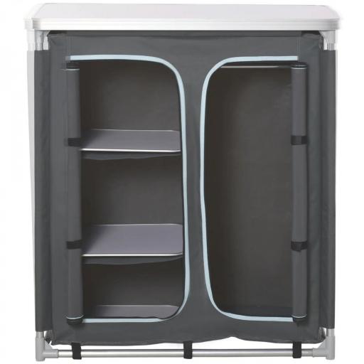 Armario de Camping Plegable con Estantes y Bolsa de Transporte para Exterior 96x49,5x104 cm Gris [7]