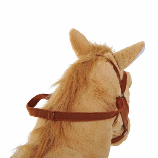 Caballo de Juguete para Niños de +2 Años con Sonidos y Estructura de Metal Carga 60kg 85x28x60 cm Beige [7]