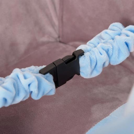 Caballito Balancín con Ruedas Forma de Elefante Caballo Balancín para Bebés de +18 Meses con Músicas 60x35x45 cm Azul [6]