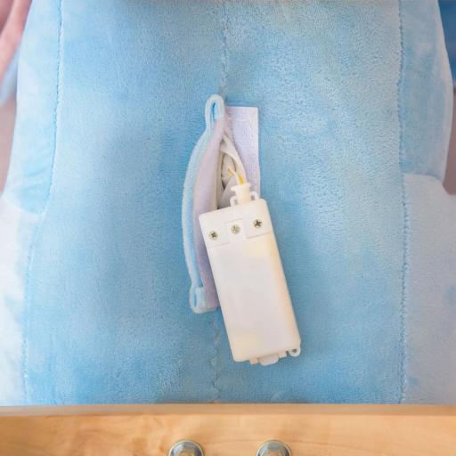 Caballito Balancín con Ruedas Forma de Elefante Caballo Balancín para Bebés de +18 Meses con Músicas 60x35x45 cm Azul [2]