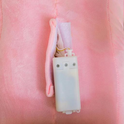 Caballito Balancín con Ruedas Forma de Elefante Caballo Balancín para Bebés de +18 Meses con Músicas 60x35x45 cm Rosa [4]