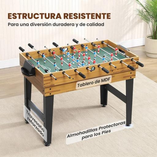 Mesa Multijuegos 13 en 1 con Futbolines para Niños Billar Ping-pong Hockey Ajedrez Damas Backgammon y Accesorios [6]