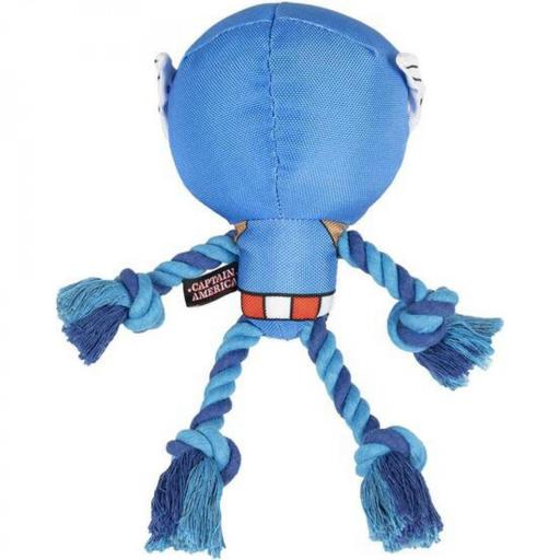 Capitán América Juguete Dental para Perro con Cuerda y Peluche Resistente [1]