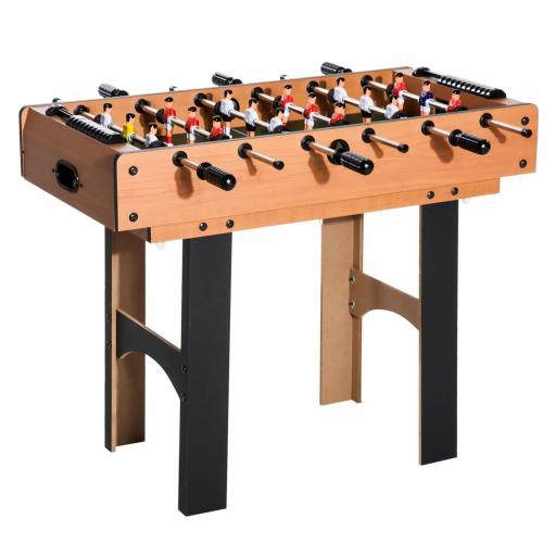 Mesa Multijuegos 4 en 1 para Niños +6 Años Futbolines para Niños Mesa de Billar Mesa de Ping-pong 92x78x80 Natural [8]