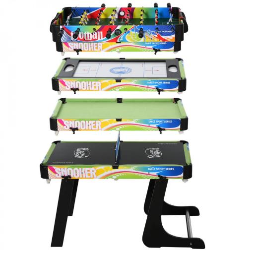 Mesa Multijuegos Plegable 4 en 1 con Futbolín, Hockey, Billar y Ping-pong de Sobremesa 86,5x43,5x64 cm  [8]