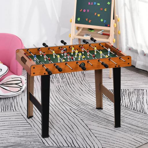 Futbolín para Niños de Madera Juego de Mesa de Fútbol con 22 Jugadores 2 Marcadores 22 Jugadores 84,5x40x61,2 cm Madera