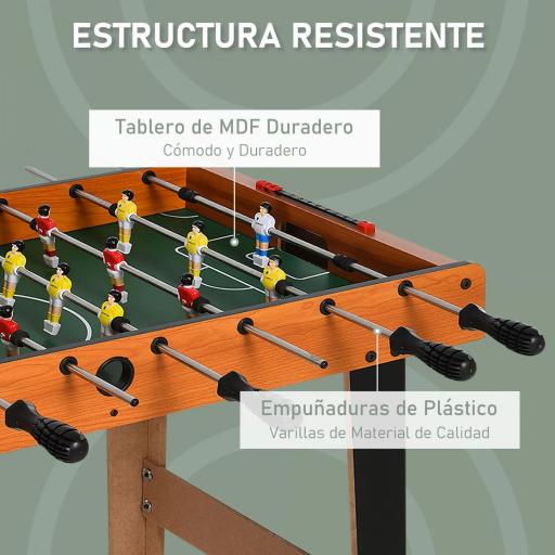 Futbolín para Niños de Madera Juego de Mesa de Fútbol con 22 Jugadores 2 Marcadores 22 Jugadores 84,5x40x61,2 cm Madera [4]