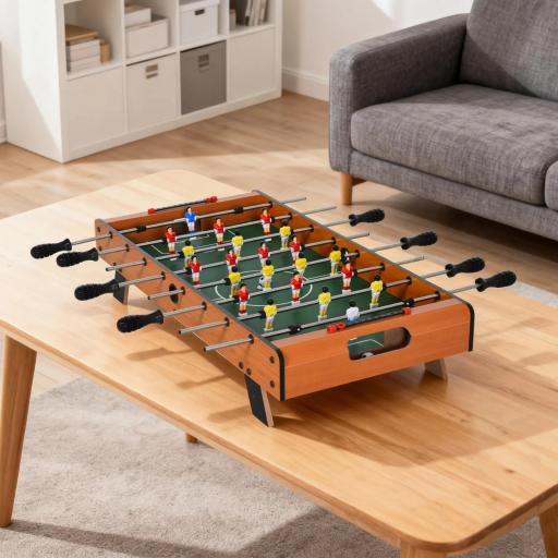 Futbolín para Niños de Madera Juego de Mesa de Fútbol con 22 Jugadores 2 Marcadores 22 Jugadores 84,5x40x61,2 cm Madera [7]