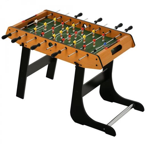 Futbolín con 22 Jugadores Juego de Mesa de Fútbol para Niños y Adultos con 2 Marcadores 98x42x62,5 cm Natural y Negro [8]