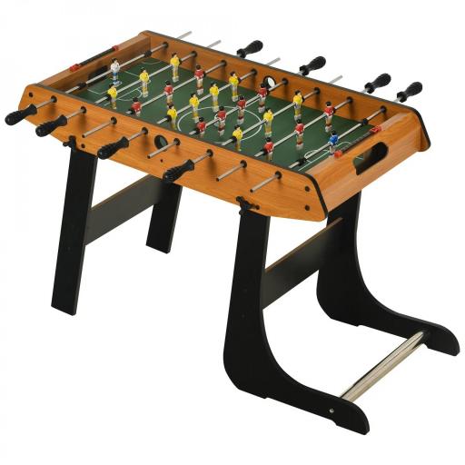 Futbolín con 22 Jugadores Juego de Mesa de Fútbol para Niños y Adultos con 2 Marcadores 98x42x62,5 cm Natural y Negro [9]