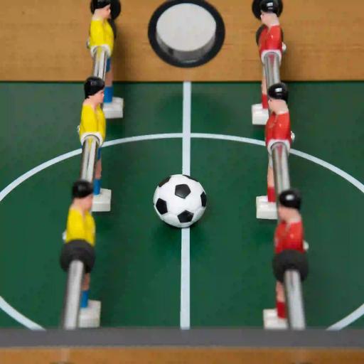 Futbolín de Mesa de Madera con 6 Varillas 2 Marcadores de Puntos y 18 Jugadores para +6 Años 69x36,5x22cm Natural [3]