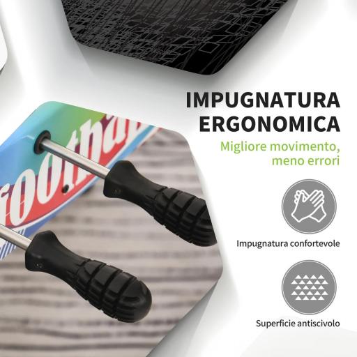 Futbolín con 2 Marcadores, en Madera, Acero Inoxidable y Plástico, 86.5x43.5x63 cm, Multicolor [1]