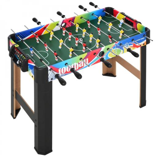Futbolín con 2 Marcadores, en Madera, Acero Inoxidable y Plástico, 86.5x43.5x63 cm, Multicolor [5]