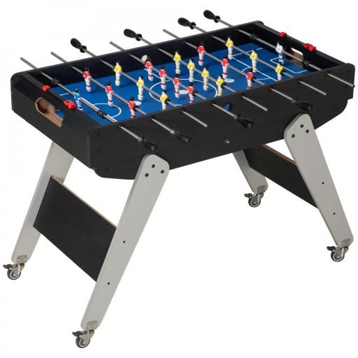 Mesa Multijuegos 6en1 para Niños de +7 Años con Ruedas Billar Futbolín Ping-Pong Anillas Hockey 120x88x79cm Negro [9]
