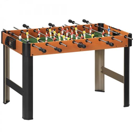Futbolín con Soporte para Niños de +7 Años con 2 Bolas Marcadores 22 Jugadores para Familias 118x104x69 cm Negro [8]