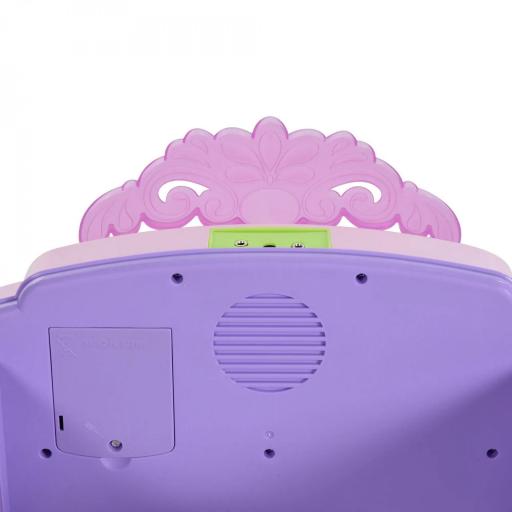 Teclado Electrónico Infantil 32 Teclas Juguete Musical Piano Infantil Piano para Niños con Micrófono Taburete Luces Variedad Sonidos Rítmos Melodias MP3 Karaoke Modo de Enseñanza Rosa [7]